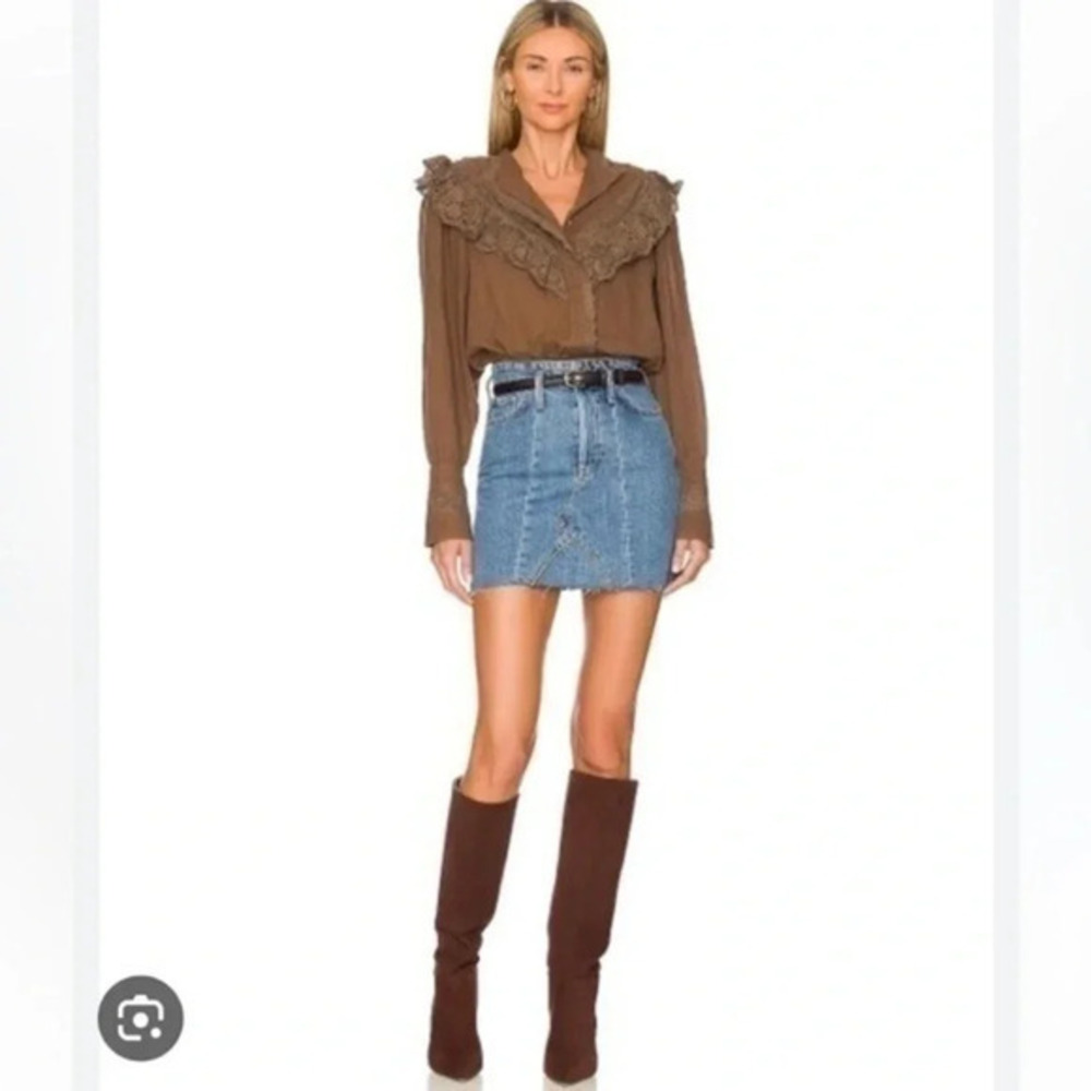 New Free People Hit The Road Button Down Top
